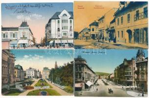 4 db RÉGI erdélyi város képeslap vegyes minőségben: Arad, Brassó, Nagyvárad, Kolozsvár / 4 pre-1945 Transylvanian town-view postcards in mixed quality: Arad, Brasov, Cluj, Oradea