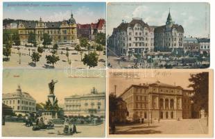 4 db RÉGI erdélyi város képeslap vegyes minőségben: Arad, Brassó, Nagyvárad, Temesvár / 4 pre-1945 Transylvanian town-view postcards in mixed quality: Timisoara, Brasov, Arad, Oradea