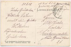 1917 Sellenberk, Sejhabér, Schellenberg, Selimbar (Nagyszeben, Hermannstadt, Sibiu); Szétlőtt evangé...