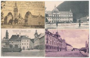 4 db RÉGI erdélyi város képeslap vegyes minőségben: Nagyszeben, Brassó, Temesvár, Nagyvárad / 4 pre-1945 Transylvanian town-view postcards in mixed quality: Sibiu, Brasov, Timisoara, Oradea