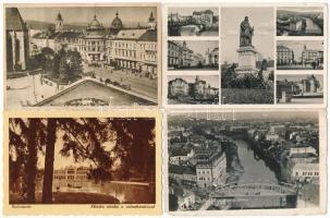 4 db RÉGI erdélyi város képeslap vegyes minőségben: Kolozsvár, Nagyvárad / 4 pre-1945 Transylvanian town-view postcards in mixed quality: Cluj, Oradea