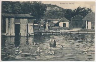 Rónaszék, Rohnen, Costiui (Máramaros, Maramures); fürdő, fürdőzők. Benkő Miklós kiadása / spa, bathers (EK)