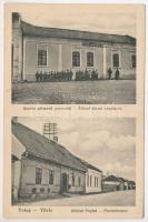 Tövis, Teius; Scoala primara poporala, Oficiul Postal / Állami elemi iskola, Postahivatal / elementary school, post office (EK)