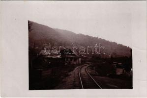 Zalatna, Zlatna; vasútvonal Abrudbánya felé / railway line to Abrud. photo (vágott / cut)