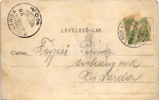 1903 Nagykároly, Carei; Széchenyi utca, Városháza. Csókás László kiadása / street view, town hall (f...