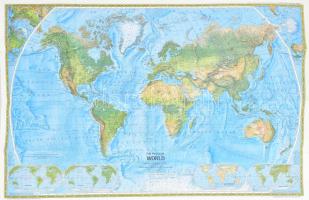 1975 National Geographic - The Political & Physical World / A világ politikai és fizikai térképe...