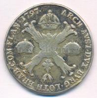 Osztrák Németalföld 1797C 1 Korona Tallér Ag "II. Ferenc" Prága (29,19g) T:F fülnyom, pati...