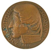 Ispánki József (1906-1992) "Csokonai Vitéz Mihály 1773-1805 / Csurgó 1798-1800" kétoldalas bronz emlékérem (75mm) T:XF patina HPII 714.