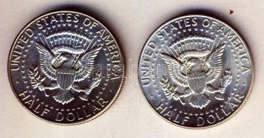 USA 1967. 1/2$ Ag "Kennedy" (2x) T:2