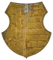 ~1948. "Kossuth címer" festett bronz lemezjelvény T:XF,VF