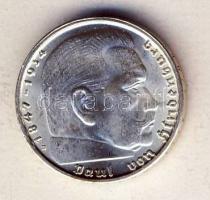 Német 3. Birodalom 1938B 2M Ag "Hindenburg" T:1/2+