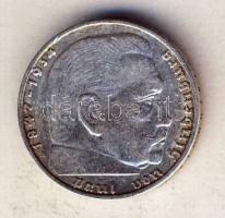 Német 3. Birodalom 1937A 2M Ag "Hindenburg" T:2/3 ph