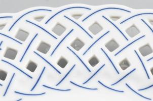 Hutschenreuther hagymamintás és áttört mintás dísztál, jelzett, hibátlan, d: 25,5 cm