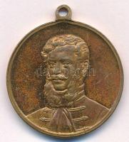 1902. "Kossuth Lajos 1802-1902" születésének 100. évfordulójára kiadott aranyozott bronz emlékérem füllel (29mm) T:AU