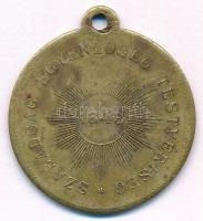 DN "Kossuth Lajos / Szabadság, Egyenlőség, Testvériség 1848" kétoldalas bronz emlékérem fü...