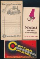 6 db Meiln, Nife, Törley, Gotschlig reklámos számolócédula