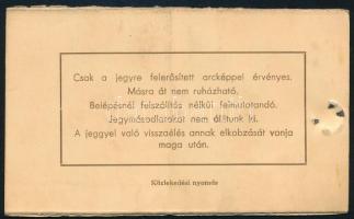 1940 Fényképes Margitszigeti belépőjegy
