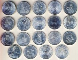 Ausztria 1974-77. 25Sch Ag komplett sor (19 klf db), "Bundestheater"-rel együtt T:BU