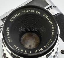 Braun Paxette Super III. fényképezőgép, Braun Color Ennit SLK 1:2.8 / 50 obejktívvel