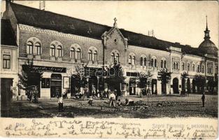 1905 Dés, Dej; Szent Ferenc-rendiek palotája, Gálócsi Samu üzlete és saját kiadása / Franciscan palace, publisher&#039;s shop (EK)