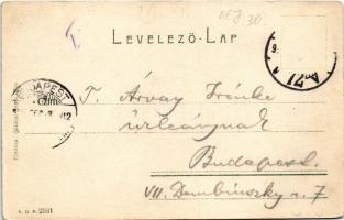 1905 Dés, Dej; Szent Ferenc-rendiek palotája, Gálócsi Samu üzlete és saját kiadása / Franciscan pala...