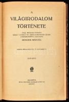 A világirodalom története. Paul Wiegler nyomán Király György és Turóczi-Trostler József közreműködésével átdolgozta: Benedek Marcell. I. köt. Bp., én., Révai. Átkötött félvászon-kötés.