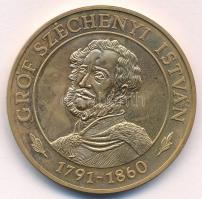 1991. "Gróf Széchenyi István 1791-1860 / 1991. Széchenyista öregdiákok" bronz emlékérem (42,5mm) T:UNC,AU