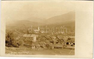 Borsa (Máramaros), látkép templommal a Kárpátokban / general view with church in the Carpathians. photo (vágott / cut)