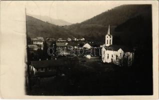 1934 Ruszkabánya, Rusca Montana; nyaralóhely, templom / holiday resort, spa, church. photo (lyuk / pinhole)