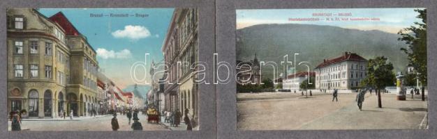 Brassó, Kronstadt, Brasov; leporellófüzet 12 képeslappal. Dombornyomott címeres borító. Zeidner H. k...