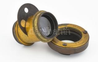 Régi fényképezőgép objektív, jelzés nélkül, korának megfelelő állapotban, h: 6,5 cm / Vintage camera...