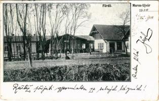 1900 Marosújvár, Uioara, Ocna Mures; Fürdő / spa (kis szakadások / small tears)