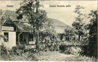 Halmi, Halmeu; Románia szálloda. Friedmann nyomda kiadása / Hotelul Romania / hotel (EK)