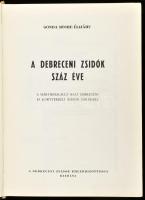 Gonda Moshe Élijahu: A debreceni zsidók száz éve. A mártírhalált halt debreceni és környékbeli zsidók emlékére. Tel-Aviv,én.,Debreceni Zsidók Emlékbizottsága, 409+3+264 p. Fekete-fehér fotókkal. Magyar és héber nyelven. Kiadói egészvászon-kötés, kopott borítóval, laza, kissé sérült fűzéssel.