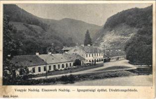 1910 Nadrág, Vasgyár, Igazgatósági épület. Rusz Árpád kiadása / Eisenwerk, Direktionsgebäude / iron factory, iron works&#039; directorate building (EK)