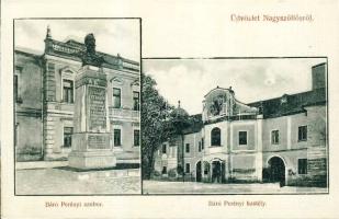 Nagyszőlős the statue and castle of Perényi