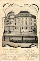 1901 Nagyvárad, Oradea; Igazságügyi palota. Helyfi László kiadása / Palace of Justice. Art Nouveau (fl)