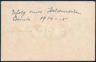 cca 1910 Az S.M.S.Dukla legénysége halfogással a fedélzeten (11 x 7 cm) / A group of sailors, identi...