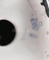 Lippelsdorf figurális sóbors szóró pár, jelzett, sérülésekkel, m: 11 cm