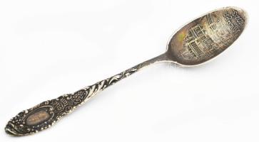 Ezüst(Ag) Chicago kiskanál, jelzett, h: 10 cm, nettó: 8,7 g