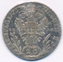 1775B/SK-PD 20kr Ag "II. József" (6,40g) T:XF,VF fülnyom Hungary 1775B/SK-PD 20 Kreuzer Ag...