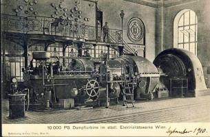 Vienna 10000 PS type steam engine in the building of electric works
