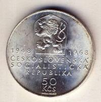 Csehszlovákia 1968. 50K Ag "20 éves a népköztársaság" T:2