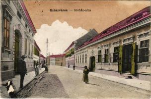 1916 Szászváros, Broos, Orastie; Sörház utca / street view (fl)