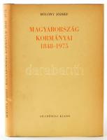 Bölöny József: Magyarország kormányai 1948-1975. Bp., 1978, Akadémiai Kiadó. Benne az Antall József kormányának kormánylistájával. Valamint az 1994-es Magyar Közlöny 74., és 77. számainak fénymásolataival.   Kiadói egészvászon kötés, papír védőborítóval, jó állapotban.