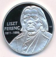 ifj. Szlávics László (1959-) 2011. &quot;Nagy Magyarok / Liszt Ferenc&quot; ezüstözött Cu emlékérem tanúsítvánnyal (40mm) T:PP