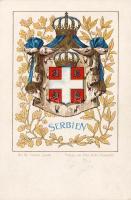 Wappen der Serbien Litho