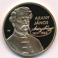 ifj. Szlávics László (1959-) 2012. Nagy Magyarok / Arany János aranyozott Cu emlékérem tanúsítvánnyal (40mm) T:PP