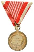 1914. "Ferenc József II. osztályú Ezüst Vitézségi Érem" jelzetlen Ag kitüntetés modern mel...