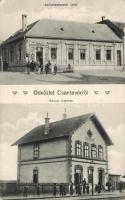 Csantavér with railway station and co-operative store (EK)